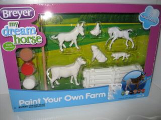 Nrfb Breyer 6 Stablemates Set - Paint Your Own Farm - My Dream Horse Paint Kit
