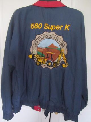 Case 580 K Vintage Full Zip 2 Pocket Poly/cotton Jacket Sz Xl Made In Usa
