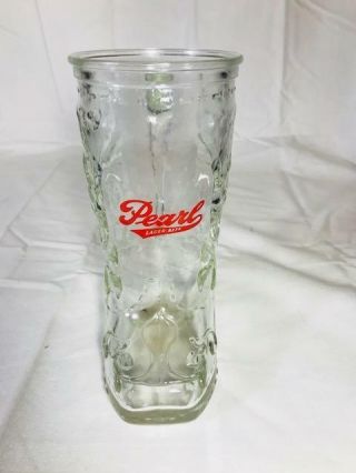 Pearl Lager Beer Boot Glass W/handle 6 Inch San Antonio Texas