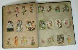 Victorian Scrap Album Trade Card Cutouts Animals Ladies Babies Floral Scrapbook