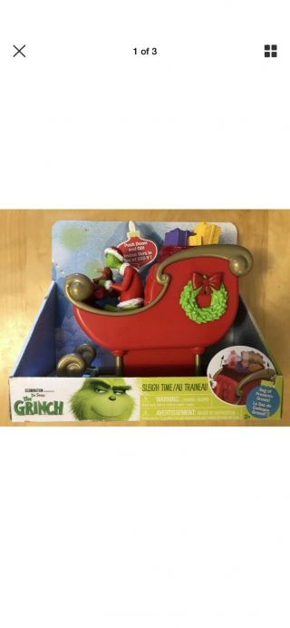 The Grinch Sleigh Time Push And Go Figure