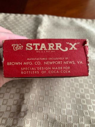 Starr X Coca Cola Bottle Opener NOS,  Coke, 3