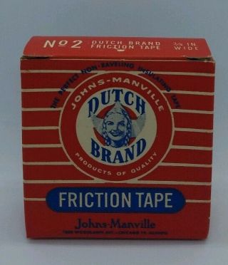 Vintage " Dutch Brand " 2 Friction Tape " Keep A Roll Handy "