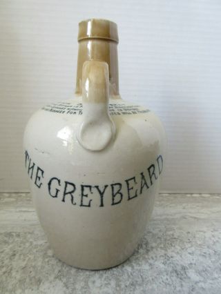 Antique The Greybeard Heather Dew Whiskey Jug H.  Kennedy Glasgow Pottery 3