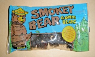 Vintage Smokey Bear Gummi Bears Licensed By Usfs Very Rare