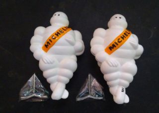 12 " X2 Light Michelin Man Doll Figure Bibendum Advertise Tire Collect