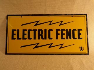 Vintage 1950 ' s Electric Fence Horse Farm Barn Feed Seed Gas Oil Metal Sign 5