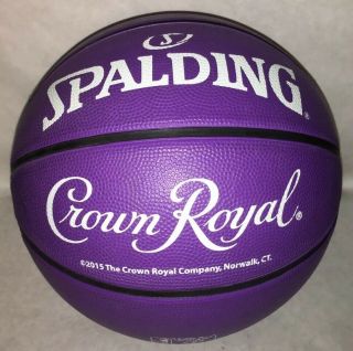 Rare Crown Royal Whisky Purple Spalding Nba Basketball Display Man Cave 2015