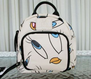 Looney Tunes Wb Tweety Bird Mini Backpack Bag Purse Id Card Holder Nwt