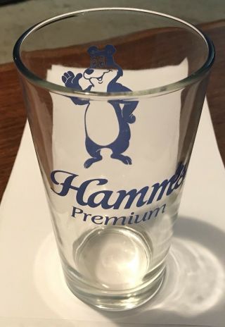 Vintage Hamm’s Beer Drinking Glass Premium Bear St.  Paul,  Mn