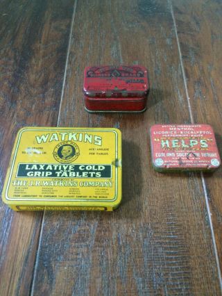 Assorted Vintage Medicine Tins