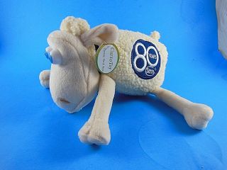 Serta Sheep 80 Years Blue Eyed Sheep Lamb With Neck Tag 6 X 7 " With Tag