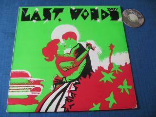 The Last Words Same Armageddon Records Arm2 Aussie Punk Lp Uk 1980