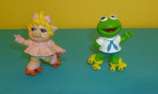 Mcdonalds Happy Meal Toys Muppet Babies Miss Piggy & Kermit Skating 1986