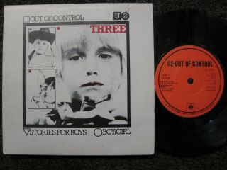 U2.  Three - Out Of Control. .  Very Rare 1979 Irish 7 ".  Cbs 7951