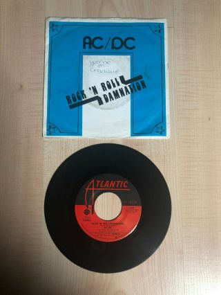 Ac/dc Rock N Roll Damnation - Kicked In The Teeth - Rare Belgium Sleeve