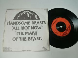 The Handsome Beasts ‎– All Riot Now / The Mark Of The Beast 7 