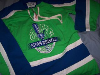 Vintage Style Steam Whistle Pilsner Beer Hockey Jersey Mens Medium Lace Up