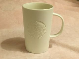 Starbucks Etched Mermaid Logo 12 Oz White Ceramic Coffee Tea Mug 2014