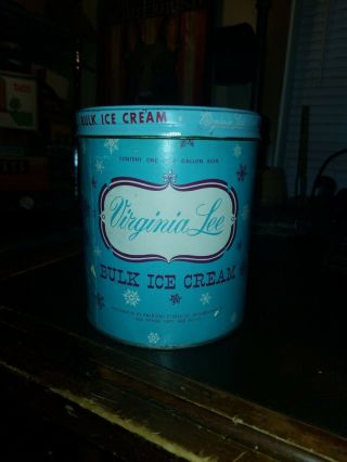 Vintage Acme America Stores Co.  Virginia Lee Ice Cream Container Vanilla