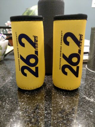 26.  2 Brew Insulated Can Cooler Beer Koozie Marathon Brewing Company Set Of 2