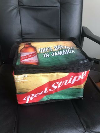Jamaica Red Stripe Soft Sided Beer Cooler Insulated.  2016