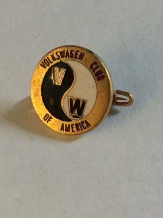 Volkswagen Vw Club Of America Old Vintage Yin Yang Pin Button Hippie Enamel