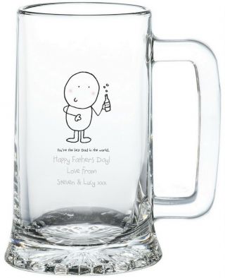PERSONALISED Novelty CRYSTAL PINT Glass TANKARDS Gifts Gift Ideas for Her Him 3