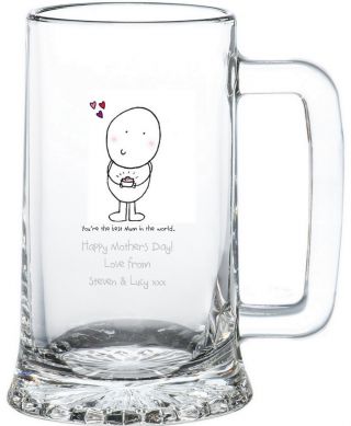 PERSONALISED Novelty CRYSTAL PINT Glass TANKARDS Gifts Gift Ideas for Her Him 4