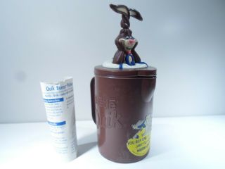Vintage Nestle Quik Nesquik Bunny Brown Plastic Chocolate Milk Mixer Pitcher 2