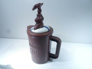 Vintage Nestle Quik Nesquik Bunny Brown Plastic Chocolate Milk Mixer Pitcher 3