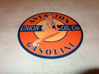 VINTAGE UNION OIL COMPANY AVIATION GASOLINE,  MODEL 11 3/4 