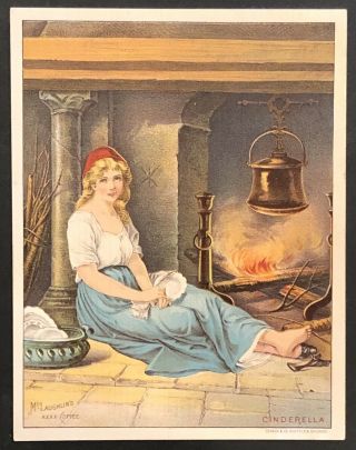 Large Antique Victorian Mclaughlin’s Xxxx Coffee Cinderella Chicago Trade Card