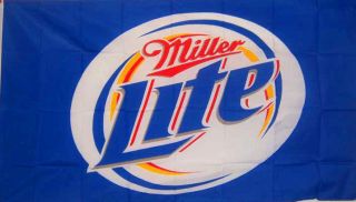 Miller Lite Premium Beer Flag 3 