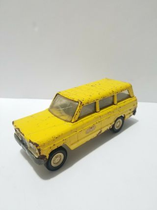 Vintage Tonka Jeep Wagoneer Truck Metal Toy Car Yellow