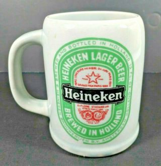 Vintage Heineken Beer Ceramic Mug Stein 2