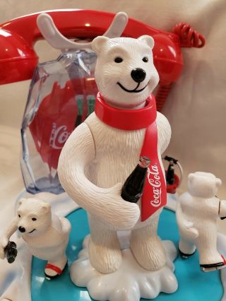 Coca Cola Animated Polar Bear Phone With Batteries 5