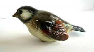 Vintage Goebel W Germany Bird Porcelain Brown Song Bird Figural