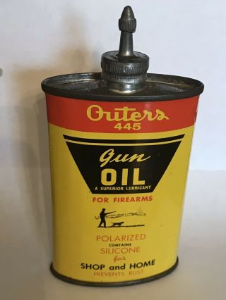 Vintage Outers Oiler Gun Oil Can Lead Top Hunting Dog Graphics Onalaska Wi