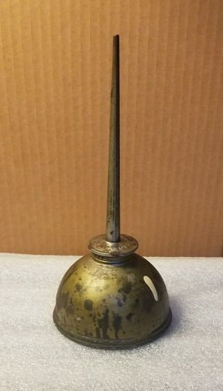 Vintage Eagle Metal Thumb Pump Oil Can/ Oiler Made In Usa