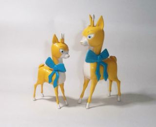 Vintage Babycham Deer Bambi 2 Advertising Models 5 & 6 Inches Retro Breweriana