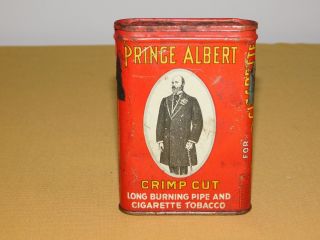 Vintage 4 1/4 " High Prince Albert Pipe & Cigarette Tobacco Tin Empty