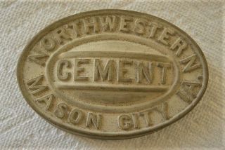 Vintage Northwestern Cement,  Mason City,  Iowa Ia Paperweight,  Advertising Souvenir