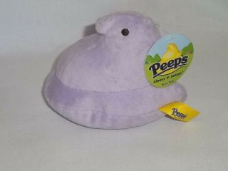 2010 Peep Peeps 5.  5 " Plush Purple Chick Bean Bag Stuffed Easter Animal Toy