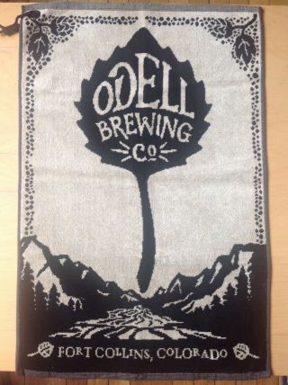 Odell Brewing Co Devant Sport Bar Towel 24.  5 X 16 Inch Fort Collins Colorado 