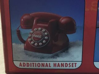 Coca - Cola Collectible Snow Dome Red Telephone Push Button Never Out Of Box 6