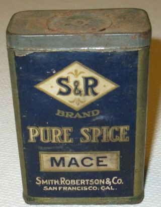 Spice Tin: S&r Brand - Mace - Smith Robertson & Co - San Francisco,  Cal.
