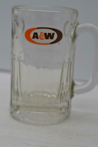 Vintage A&w Large Glass 6 " Root Beer Soda Mug {b94}