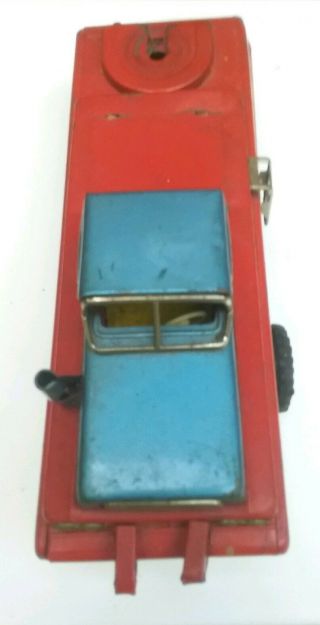 Vintage Sss International Steel Metal Toy Semi Truck Hauler Sears Japan Blue Red