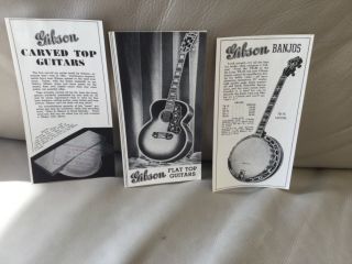 Gibson Musical Instruments Early Packet Of Advertising Leaflets